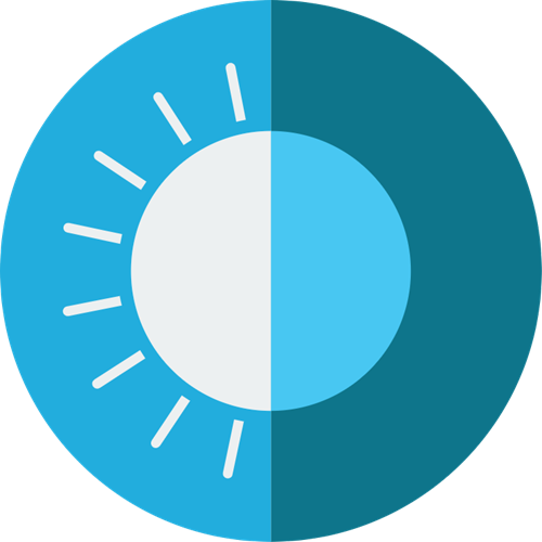 Icon Tagesverlauf Blau