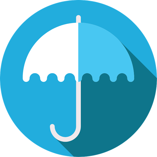 Icon Rgenschirm Blau